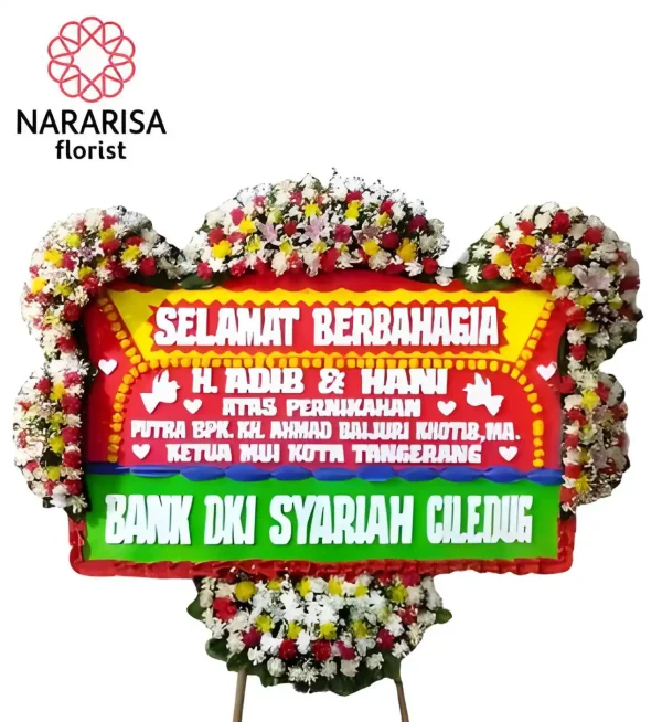 Karangan Bunga Papan Pernikahan PP - 03