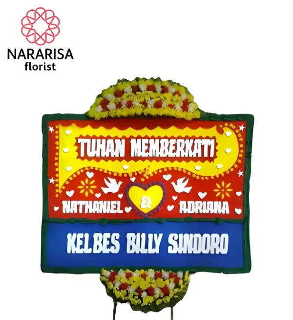 Karangan Bunga Papan Pernikahan PP - 01