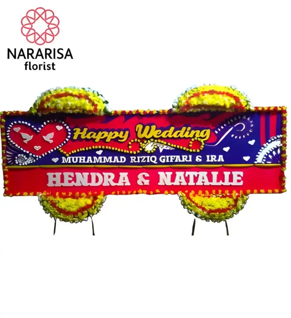 Karangan Bunga Papan Gandeng Wedding HW-07
